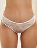 OhyeahLady Plus Size Sexy Crotchless Panties with Ruffles and 3XL Women's See-Through Ribbons, White,