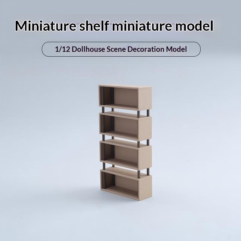 

Miniature Simulation Bookshelf Ornament 1:12 Dollhouse Cabinet Model Furniture Decor one size