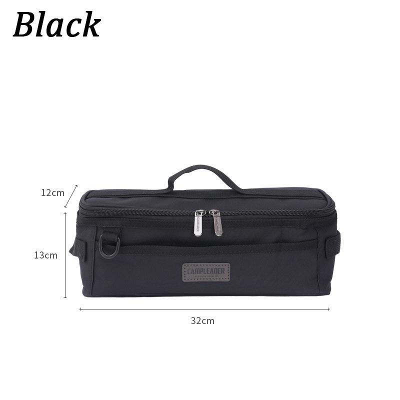 

Сумка для зберігання інструментів для кемпінгу на відкритому повітрі Портативний посуд Земляний цвях Плита Земляний цвях Вітрова мотузка Сумка для кемпінгу Сумочка 32x12x13cm чорний