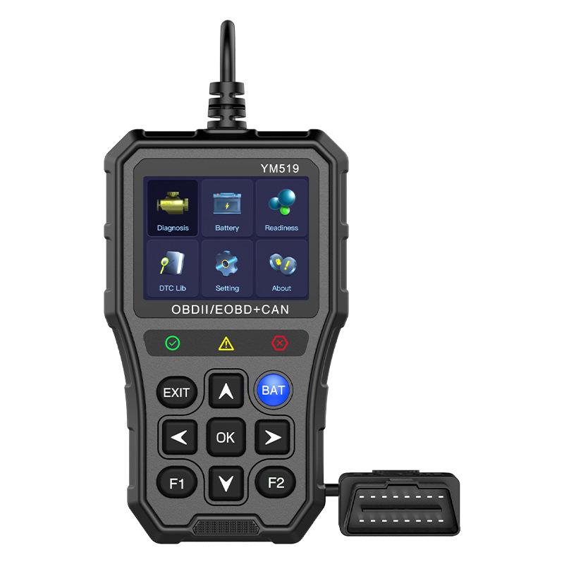 

Сканер OBD2 с тестером аккумулятора — диагностический инструмент для автомобилей, проверка состояния двигателя и готовности к выбросам, отображение даты в реальном времени, Plug & Play чёрный