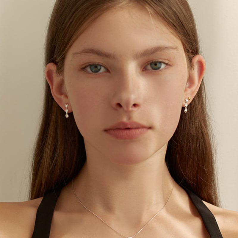 Lewe Triple heart drop earring