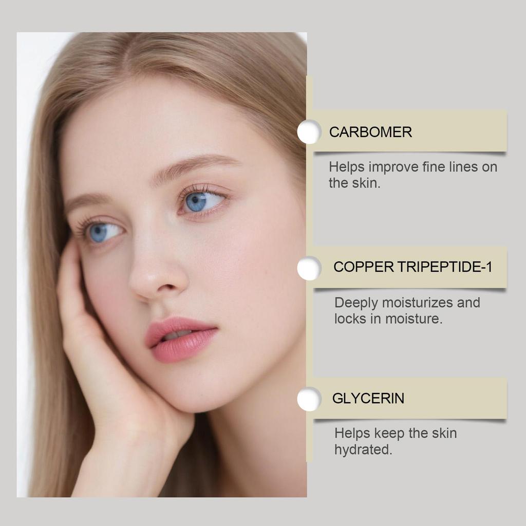 Copper Peptides Moisturizing Facial Essence Increase Facial Elasticity Smooth Firming Skin Improve Fine Lines Sooth Face Serum