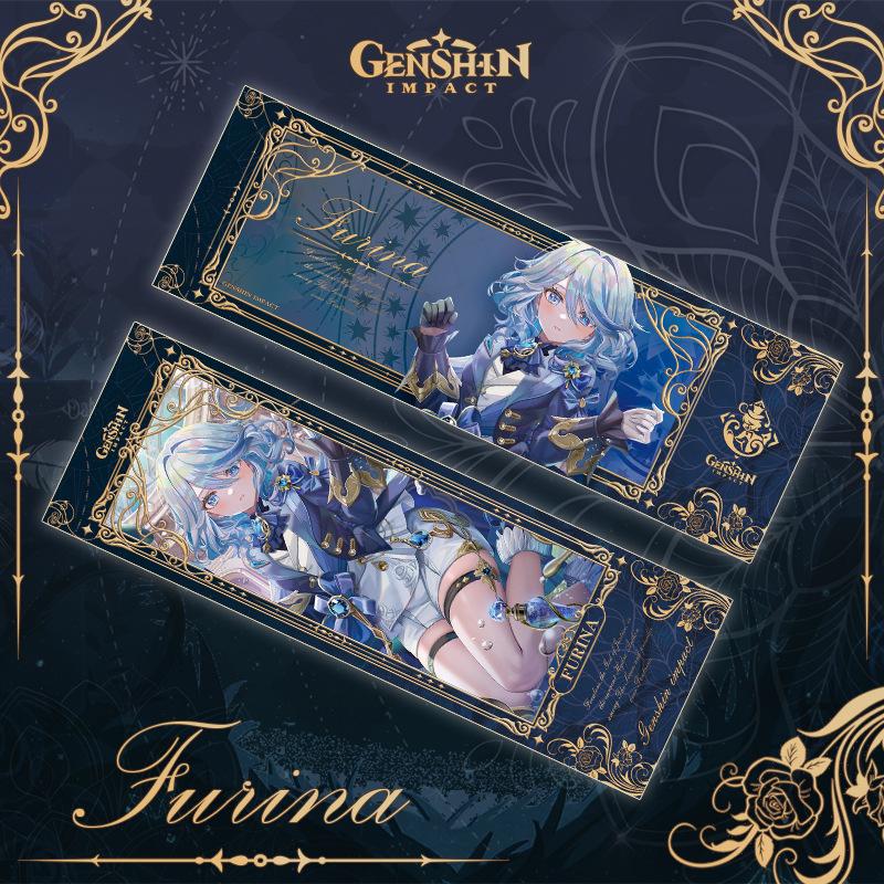 

Genshin Impact Fatui Series Tartaglia Arlecchino II Dottore Двосторонній лазерний квиток із штампом Аніме-закладка Орнаменти 26