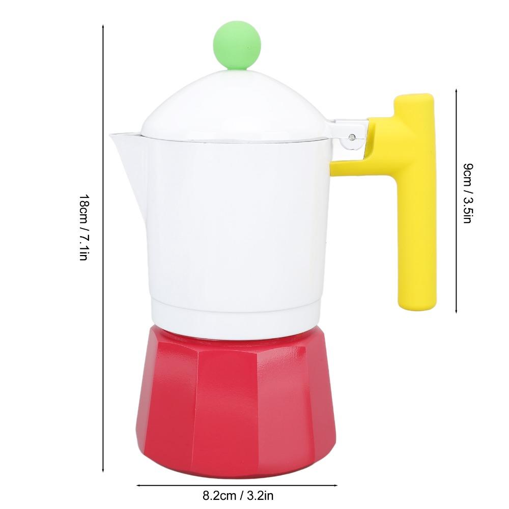 Aluminium Alloy Italian Coffee Percolator Colorful Moka Pot Coffee Maker Coffee Brewing