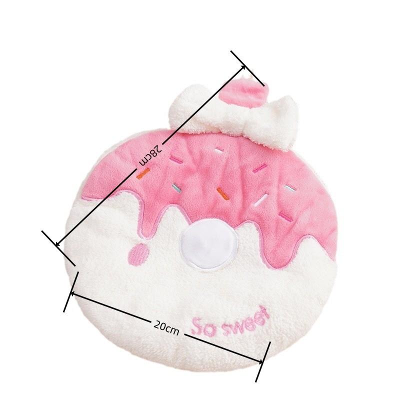 1Pcs Cute Donut Towel with Hanging Function Absorbent and Soft Not Easy To Shed Hair Kitchen and Bathroom Small Towel