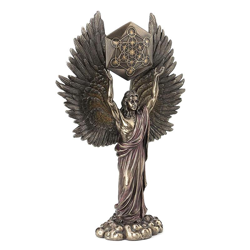 Talmudic Judaism Metatron Angel Holding Sacred Flower Of Life Geometric Statue
