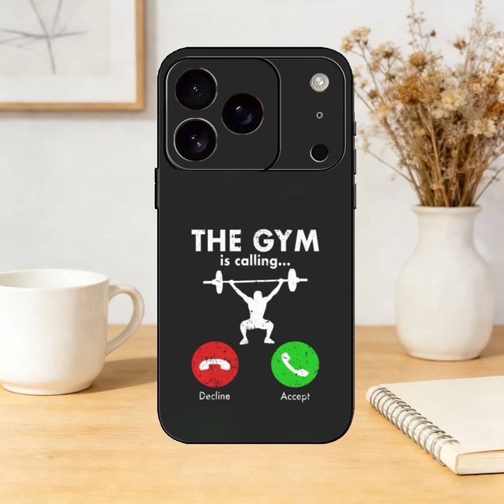 

Gym Bodybuilding Never give up Phone Case Silicone black Soft For IPhone 17,16,15,14,13,12,11,SE,Plus Pro Max iPhone16