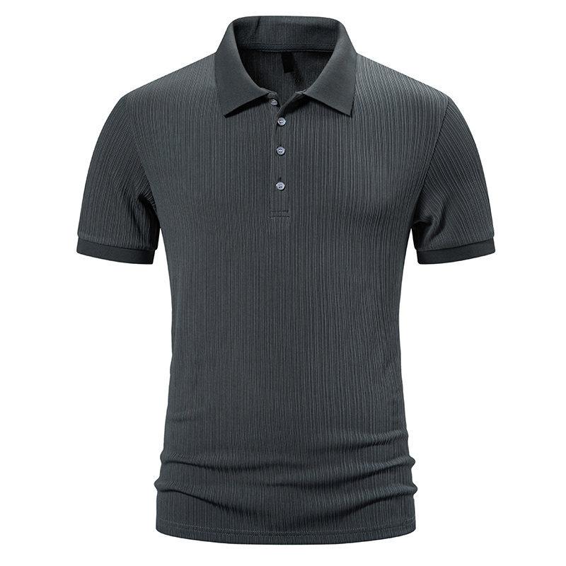 

Men s Summer Business Casual Polo Shirts Lightweight Moisture Wicking Tee Tops Short Sleeve Golf Shirts for Men Breathable Dry Fit Collared T-Shirts S серый