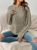 2023 Autumn/Winter European & American Knit Hooded Ribbed Kangaroo Pocket Long Sleeve Sweatshirt