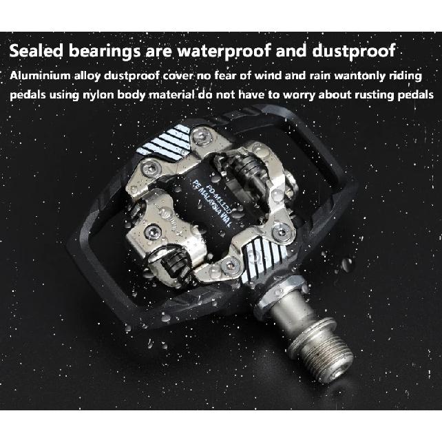 RACEWORK MTB Bike Lock Pedal For Shimano SPD System Nylon Body + Chrome Molybdenum Steel Core Double-sided Locking Footrest