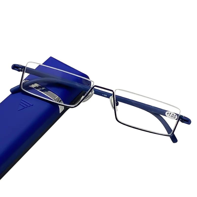 Blue Light Reading Glasses New Fashion Half Frame Presbyopia Glasse For Men And Women Portable Fashion With Box Eyewear
