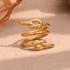 MamacitaSlay Vintage Dreilagige Knotenringe Wasserdicht Trendiger Damen-Schmuck aus Edelstahl Damen Accessoires Geschenke für Frauen