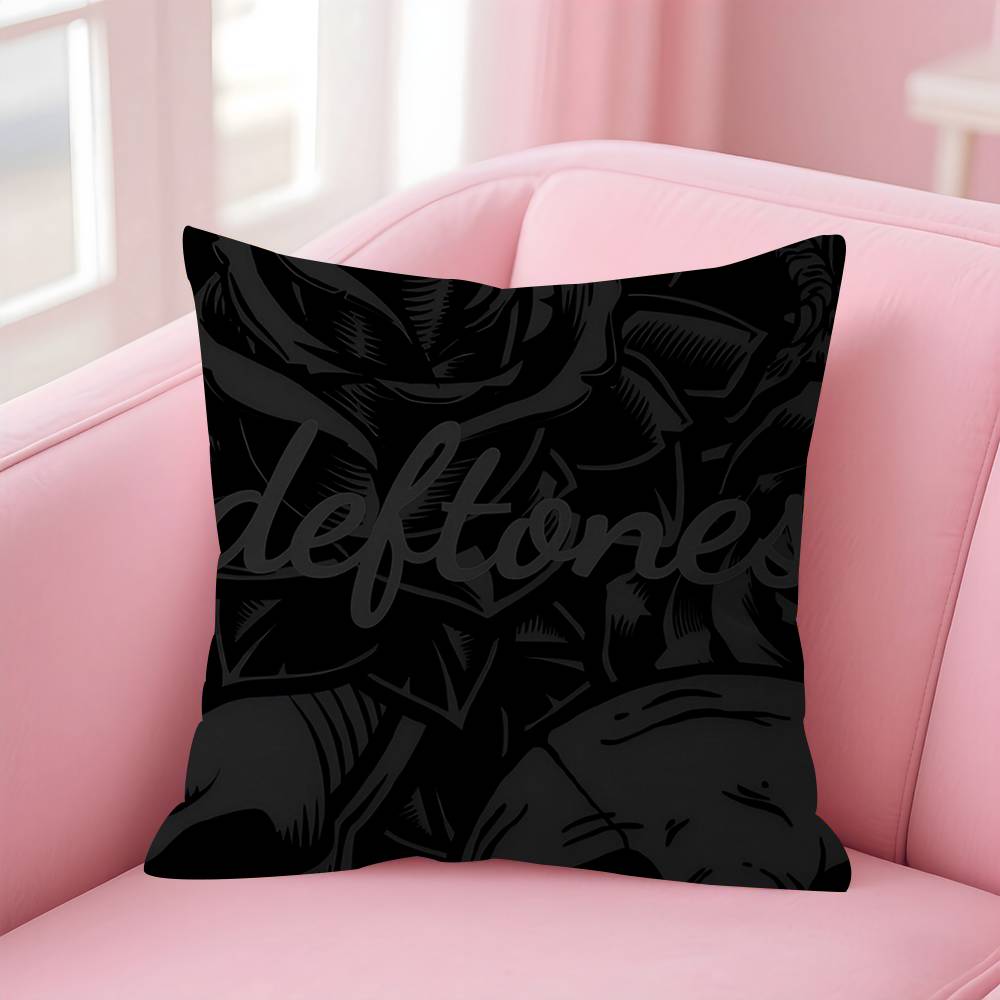 Band DDeftones Personalisierte Bildtext Wohnkultur Dekorative Kissen Haushaltsgeschenke 45x45cm