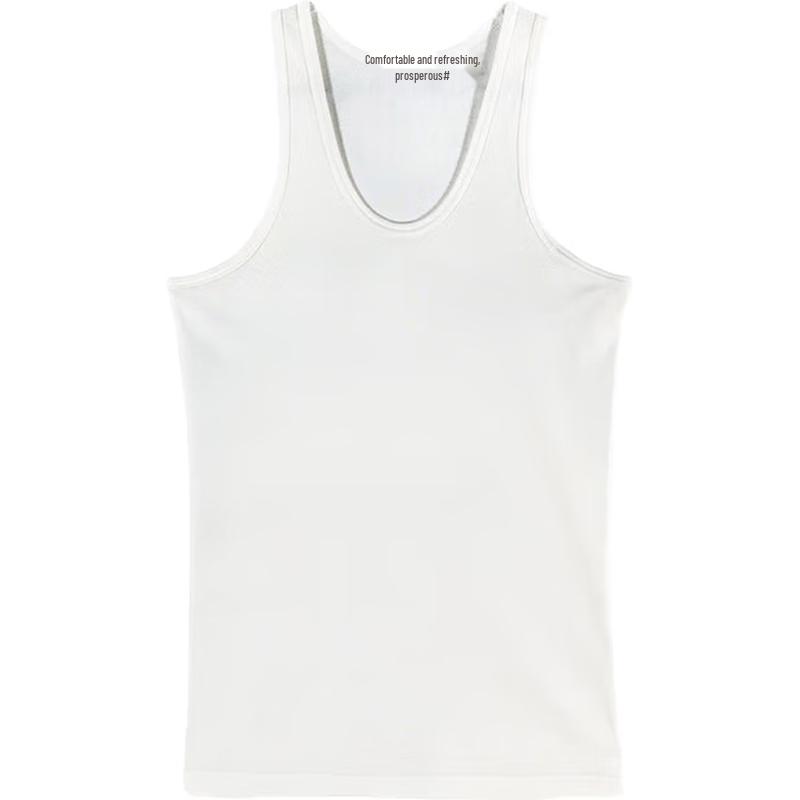 Yiershuang Men's Ribbed Antibacterial Sleeveless Undershirt