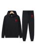 Spring Tide Brand Aml Classic Big Love Printing Men and Women the Same Couple Hooded Sweater Set