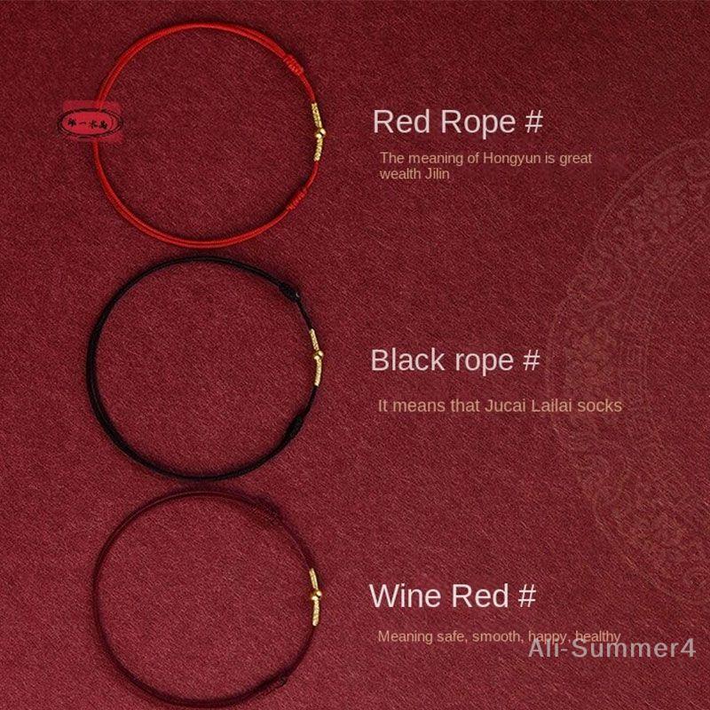 Modisches Handgemachtes Armband Rotes Seil Glücksbringer Armband Damen Herren Liebhaber Beste Freunde Glücksbringer Armband Knöchelband Größe Verstellbar