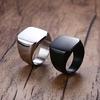 Bague chevalière Pinky pour hommes, bracelet orné en acier inoxydable, bijoux masculins
