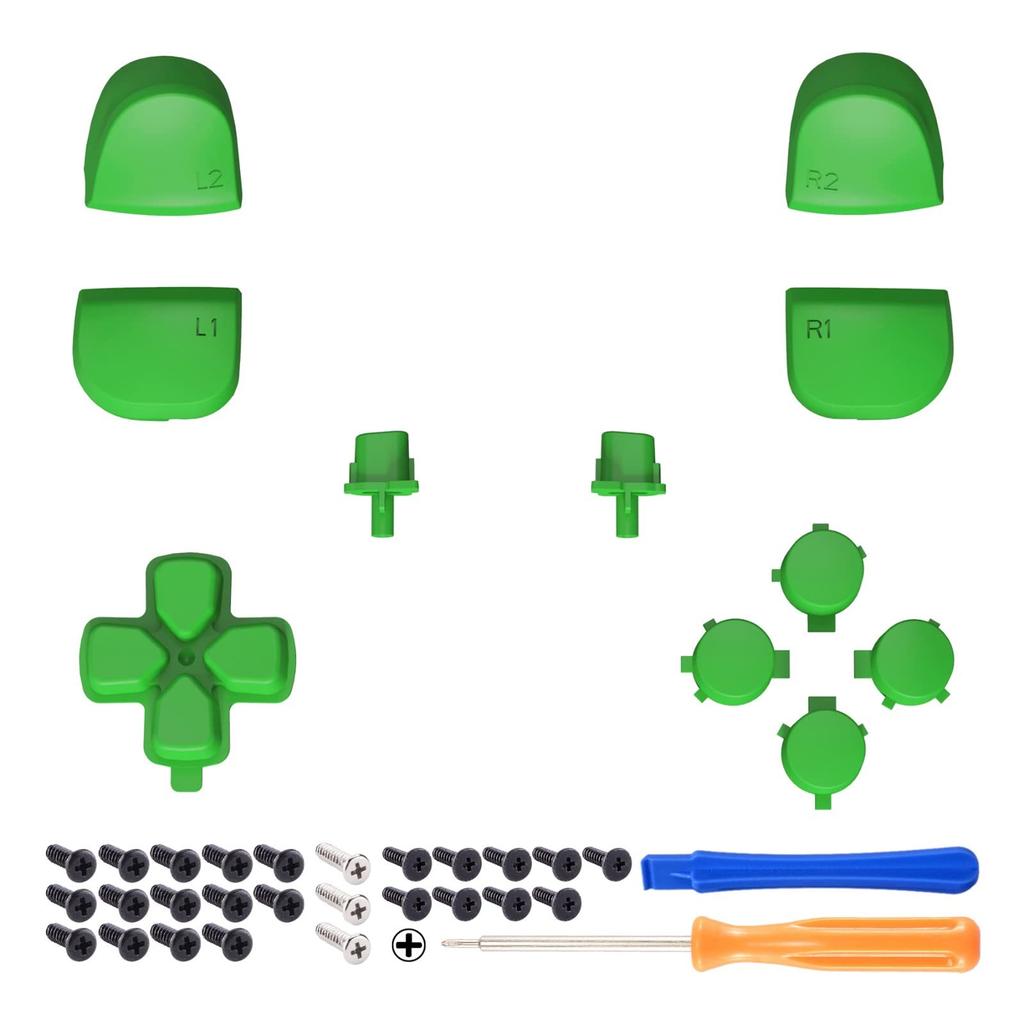 eXtremeRate Replacement for PS5 Controller Share Optional Face Pure Color Full Button Set for PlayStation 5 Controller Controller Not Included D-Pad