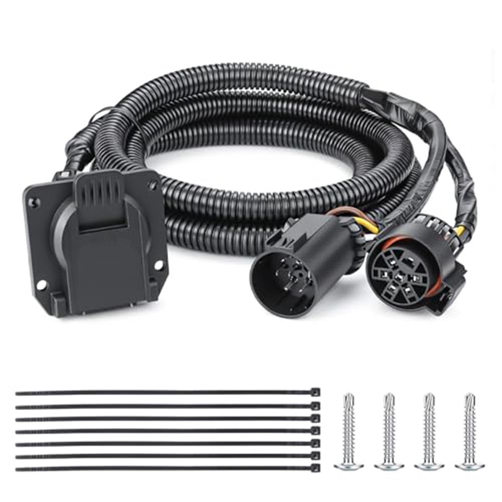 56070 7Pin Trailer Wiring Harness Extension 7-Way Extension Connector For Nissan Circular Connector 6-24V