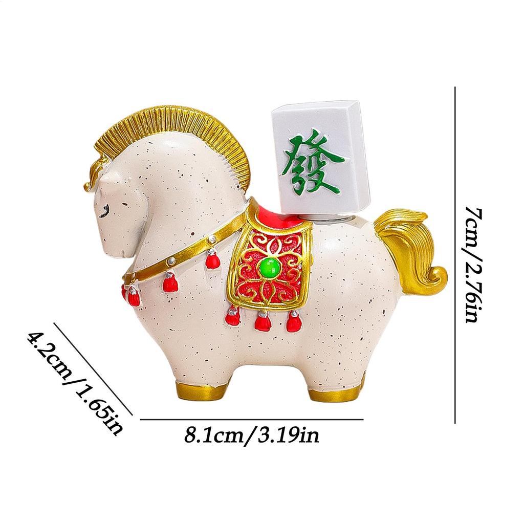 2026 Horse Figurines Chinese New Year Decor Resin Wealth Symbol Sculpture Gifts For Home Women Men Christmas Bedroom Birthday