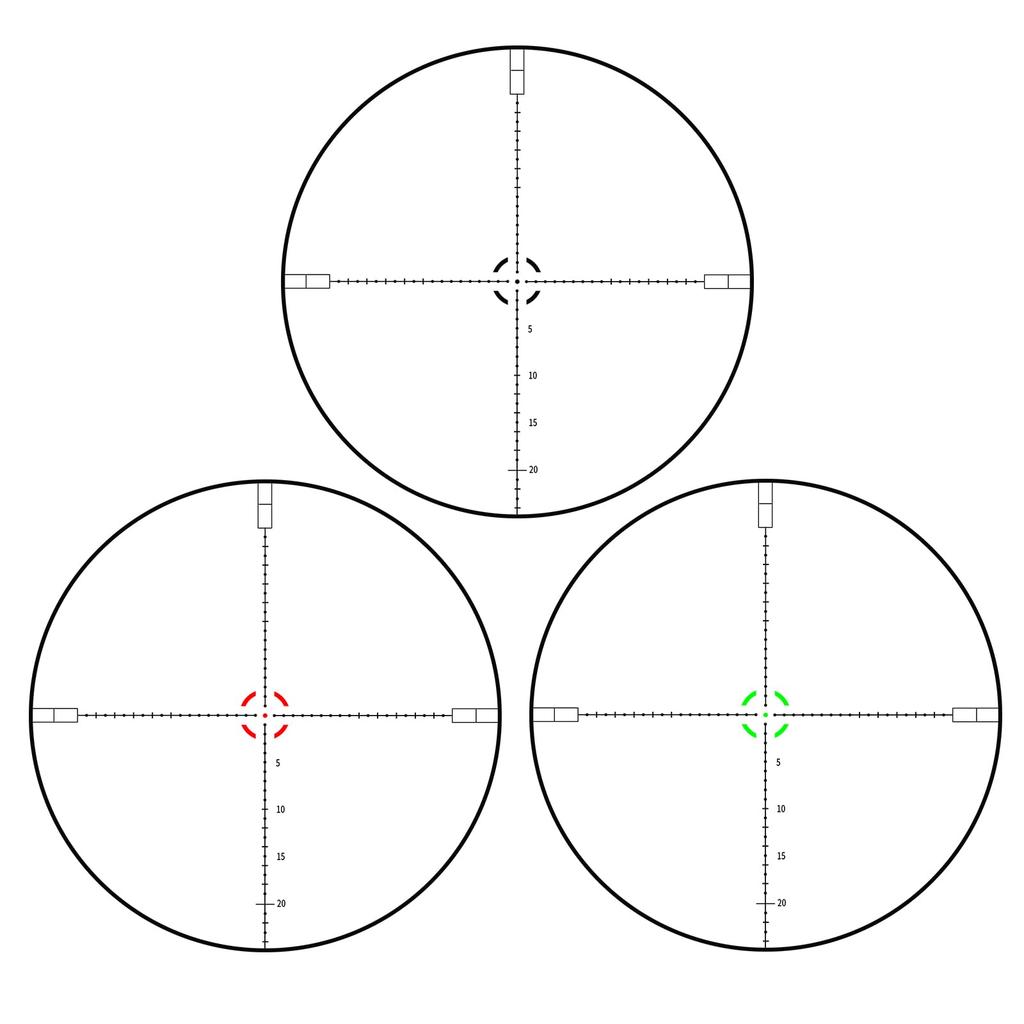 FOCUHUNTER 4x30 AO Compact Scope with Parallax Adjustable Focus, 5-Level Red and Green Reticle, 12MOA, 1200G Recoil, IP67 Waterproof, 16.5cm Long,