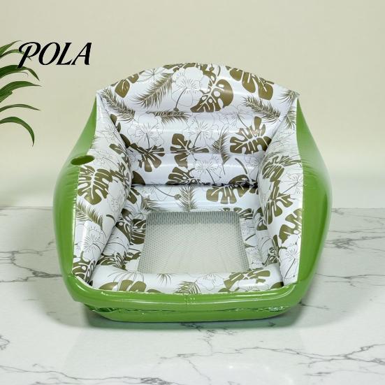 Sdraio Gonfiabile per Piscina per Adulti, Divano Galleggiante Gonfiabile con Portabicchieri, Sedile Galleggiante Pieghevole Gonfiabile, Accessori Estivi per Spiaggia e Piscina