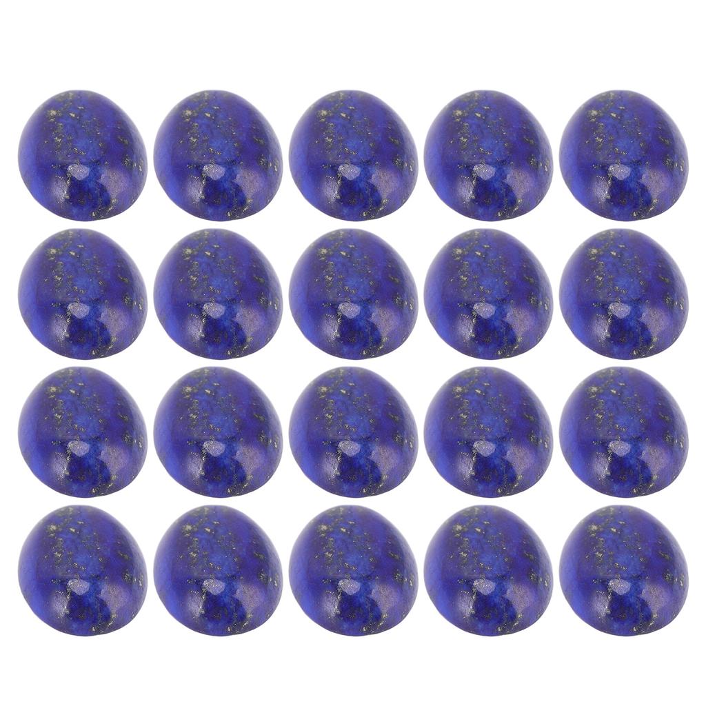 20pcs Oval Flatback Cabochon Lapis Lazuli Exquisite Ring Necklace DIY Stone Bead for Jewelry Making