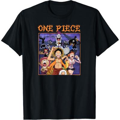 One Piece Anime Running Scared Heavy Metal Logo T-Shirt