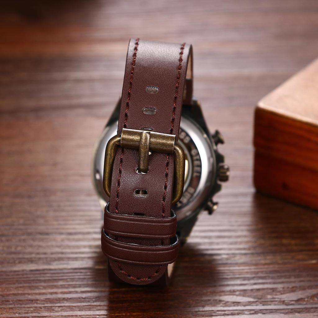 Automatic Winding Men's Skeleton Watch with Genuine Leather Strap: Roman Numerals, Analog Display, 3ATM Water Resistant, Suitable for Leisure, Busines