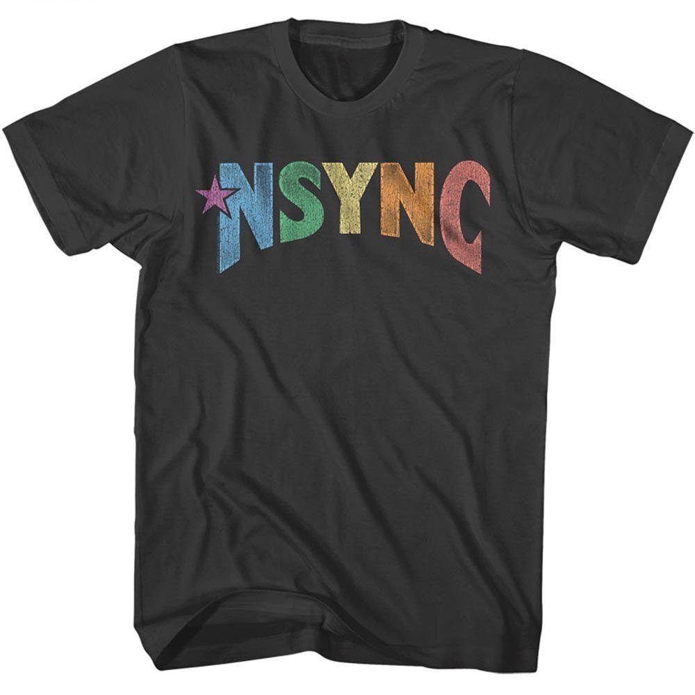 

Футболка унисекс с логотипом Nsync Rainbow Smoke S в стиле поп-музыки для мальчиков S