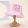 Wind Mixed Color Sequined Bucket Hat Female Fashion Versatile Internet Celebrity Face Small Hat Female Foldable Basin Hat