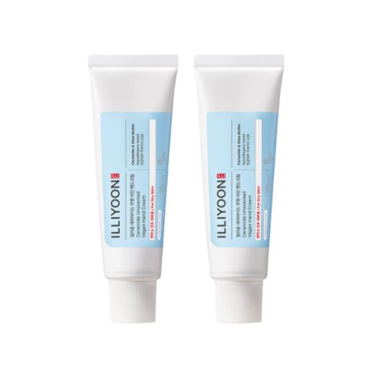 ILLIYOON Ceramide Ato Hand Cream Unscented Moisturizing Barrier Care Set 50ml x2