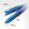 Flair Zoox Y7 Ball Pen Blue Ink 5 Pcs Smooth Writing Jumbo Refill Comfortable Grip For Office School Use