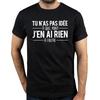 You Have No Idea How Much I Don't Care T Shirt Funny French Texts Humor Quotes T-shirts 100% Cotton Soft Unisex Tops EU Size