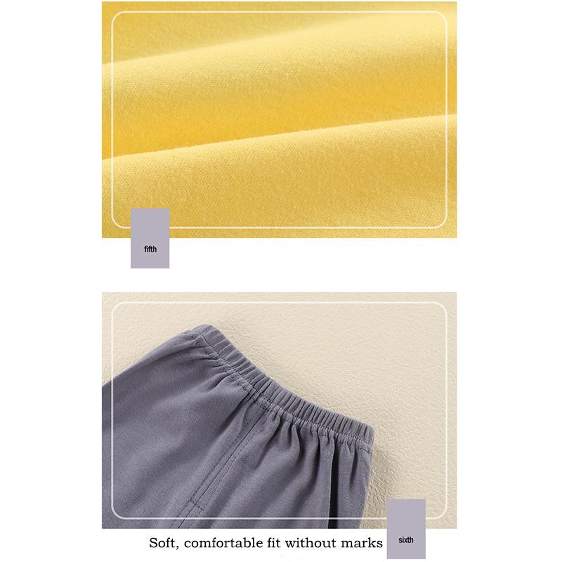 100% Cotton Kids Underwear Set Comfortable Pajamas Long Sleeve Two Piece Thermal Wear Boys Girls Homewear A Class Safety