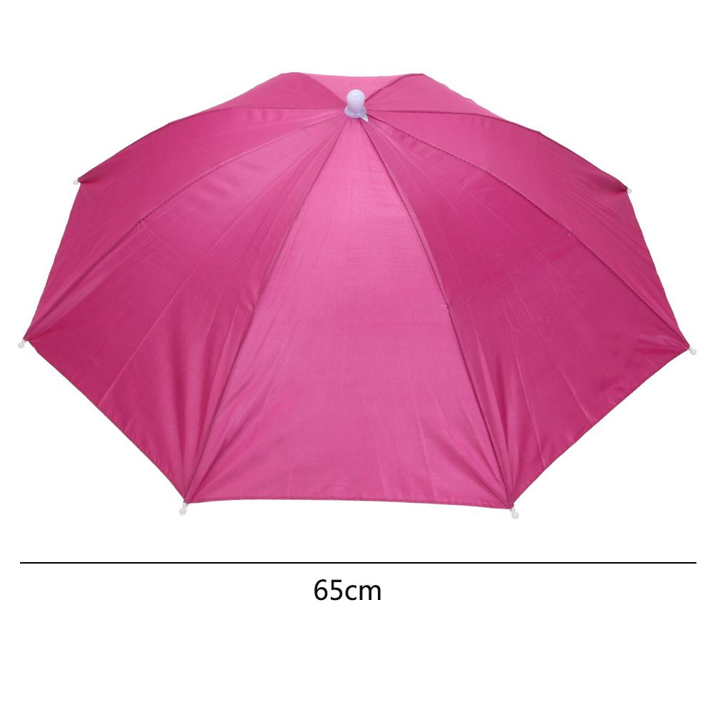 Head Umbrella Hat with Elastic Band Anti-Rain Headworn Umbrella Waterproof Sunscreen Hat Umbrella Universal for Camping Hiking