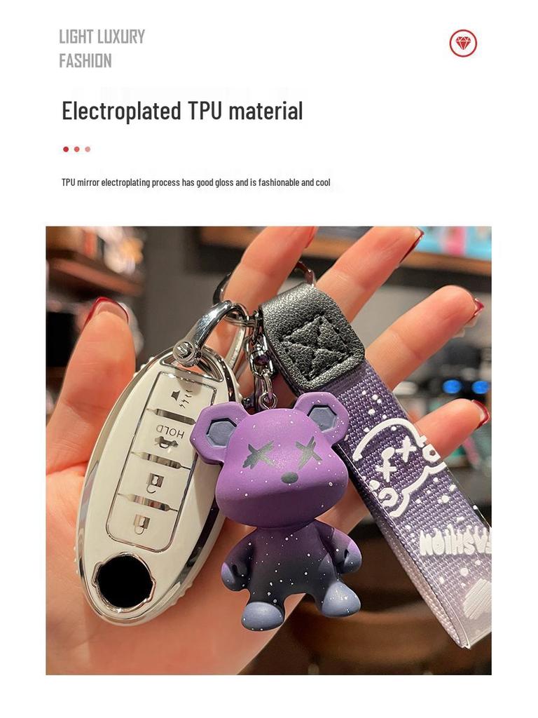 High-Grade Key Case for Women - Compatible with Sylphy, Teana, Qashqai, X-Trail, Tiida, Kicks, Murano