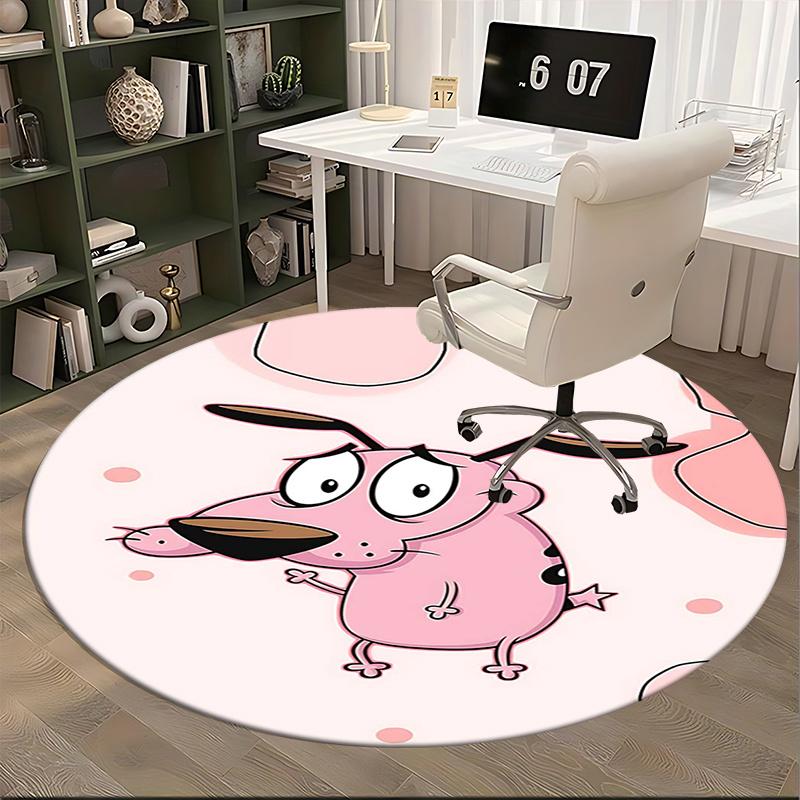 Cartoon Mouse,Pink Mouse Chair mat Round Rug Office carpet, Non slip, Suitable for Living Rooms, Bedrooms Decor 1205668a