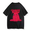 Yuqi 1st Mini Album YUQ1 T-shirt Same Rabbit Pattern Printing Tee-shirt Kawaii Fashion O Neck Cotton Tops Tshirt Couples Clothes