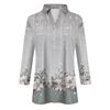 Women's Summer Fashion Casual  Print V-Neck Three Quarter Sleeve  Shirt Top