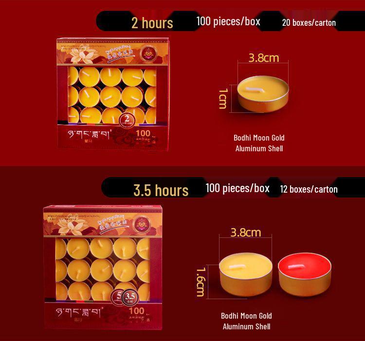 Ghee Lotus Lamp for Buddha Offering - Available in 1.5 to 24 Hour Durations