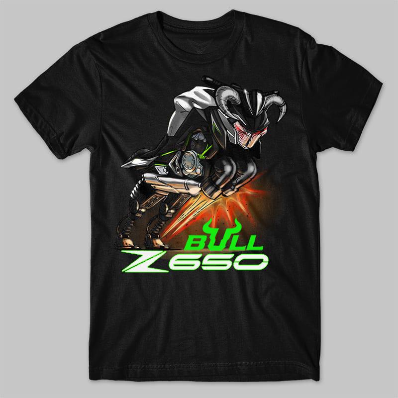 Classic Japanese Motorcycle Z650 Bull Transfiguration Inspired T-Shirt 100% Cotton O-Neck Short Sleeve Summer Casual Mens Tshirt