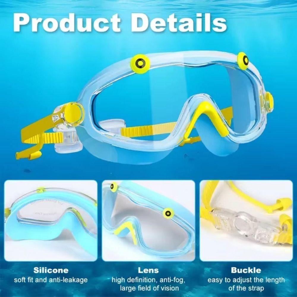 Waterproof Children Swim Glasses Soft Silicone Swimming Eyewear for Kids Learning Swimming