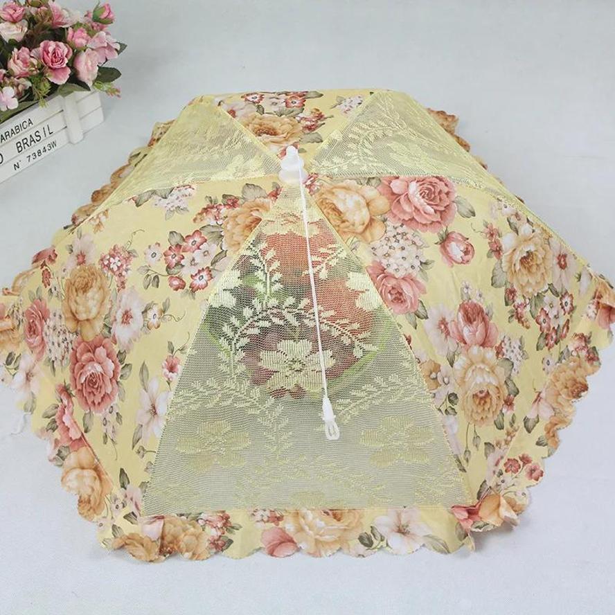 1 Pcs Portable Umbrella Food Cover Anti-Mosquito Meal Cover Lace Dining Table Home Food Cover Kitchen Gadgets Cooking Tools