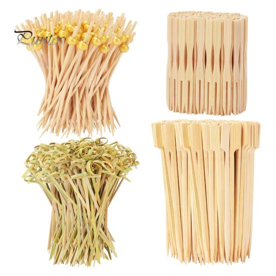 

Набор из 500 палочек для коктейлей, 4 вида и 3 размера, длинные бамбуковые шпажки для закусок, напитков, десертов, декоративные деревянные палочки для вечеринок 1 Set