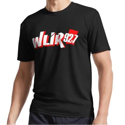 New WLIR Black Active Logo T-Shirt Funny Size S To 5XL