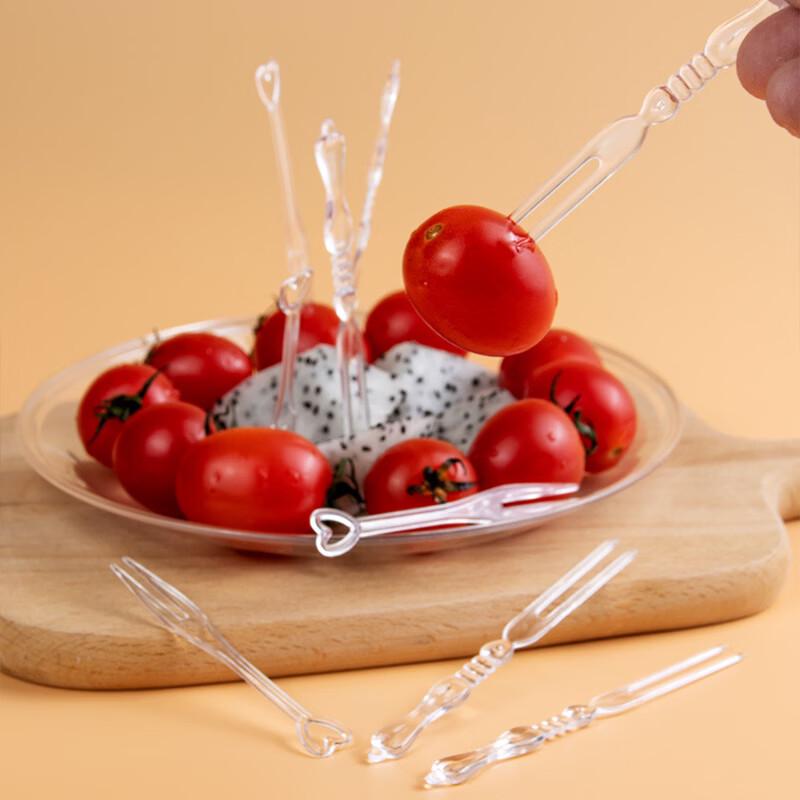 Disposable Transparent PS Fruit & Dessert Forks