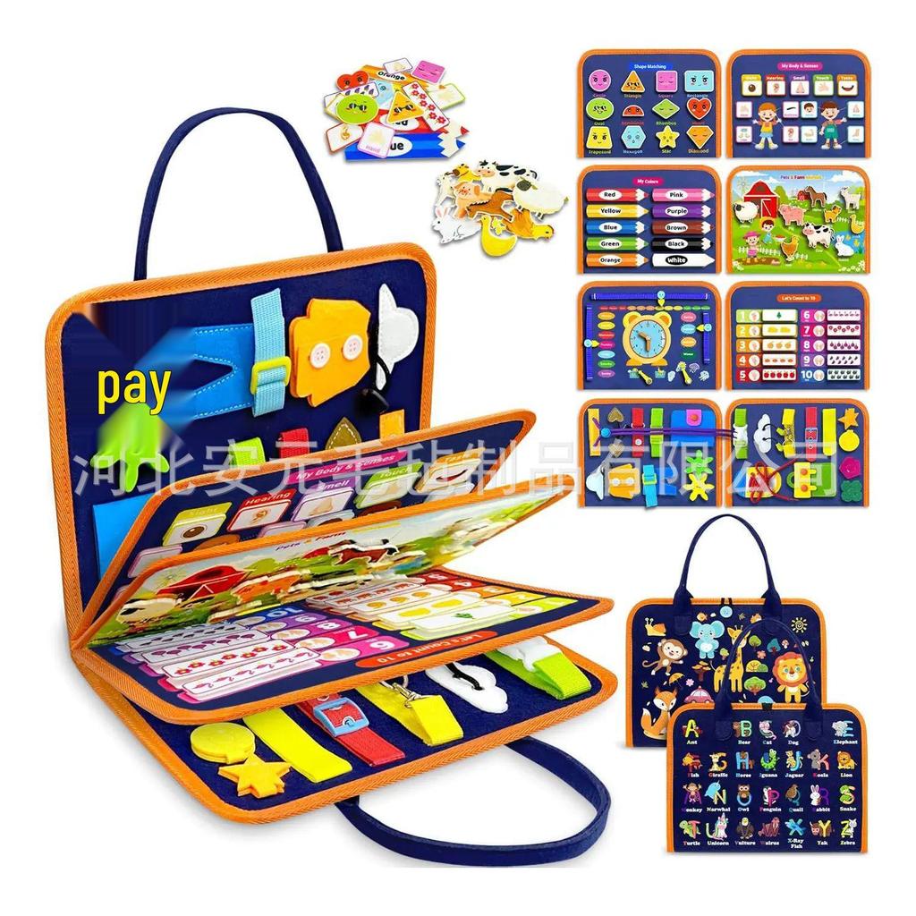 Popular Baby Early Education Felt Backpack Busy Board Toy