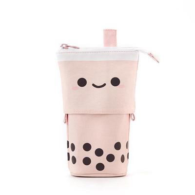 Convenient Pen Case Decorative Canvas Cartoon Shape Folding Stationery Organizer Box for Home