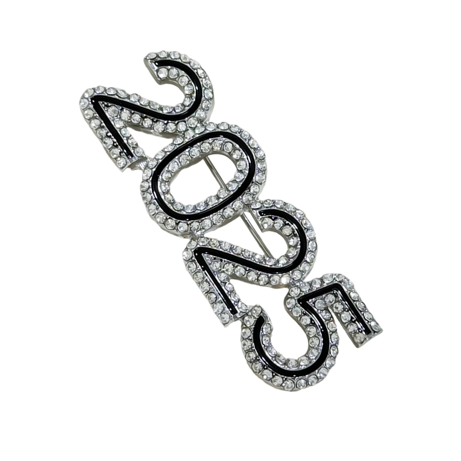

Fun Brooch Lapel Pin 2025 Rhinestones Crystal for Clothing Jackets Hats Bags Novelty Brooches Clothing Accessories серебряный